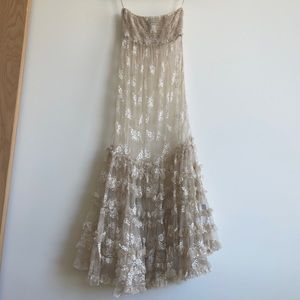 Lace Maxi Antica Sartoria dress, beach wedding coverup